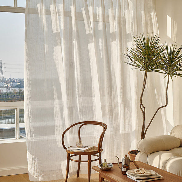 Curtains & Drapes Curtain White 500 Centimetre X 250 Sheer Transparent Line Window Home