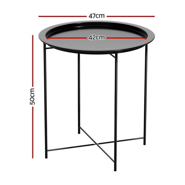 Coffee Tables Gardeon Coffee Side Table Steel Outdoor Furniture Indoor Desk Patio Garden