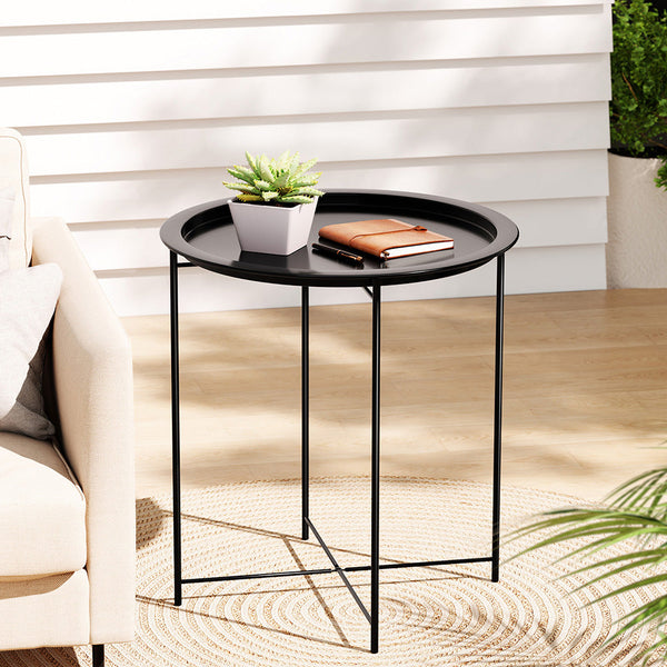 Coffee Tables Gardeon Coffee Side Table Steel Outdoor Furniture Indoor Desk Patio Garden