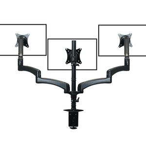 Monitor Mounts & Stands Fortia Triple Computer Monitor Mount Stand Desk With 3 Adjustable Arm Holder 15 To 32 Inch Displays