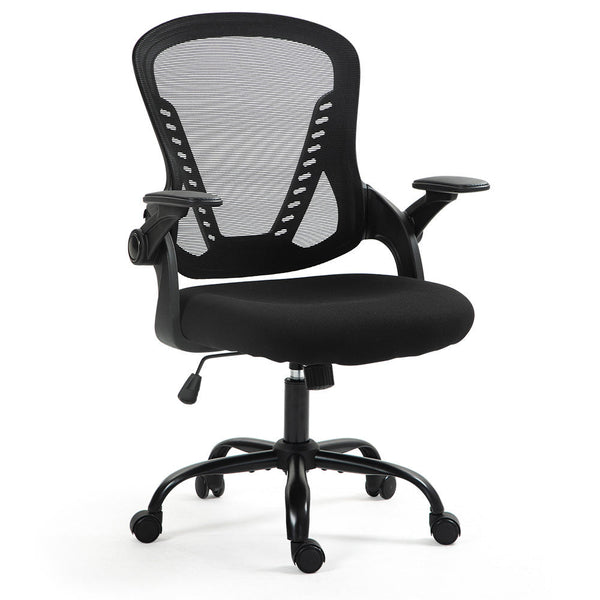 Office Chairs Fortia Ergonomic Office Desk Chair Coolmesh Fabric Adjustable Recline Black Mesh/Black Frame