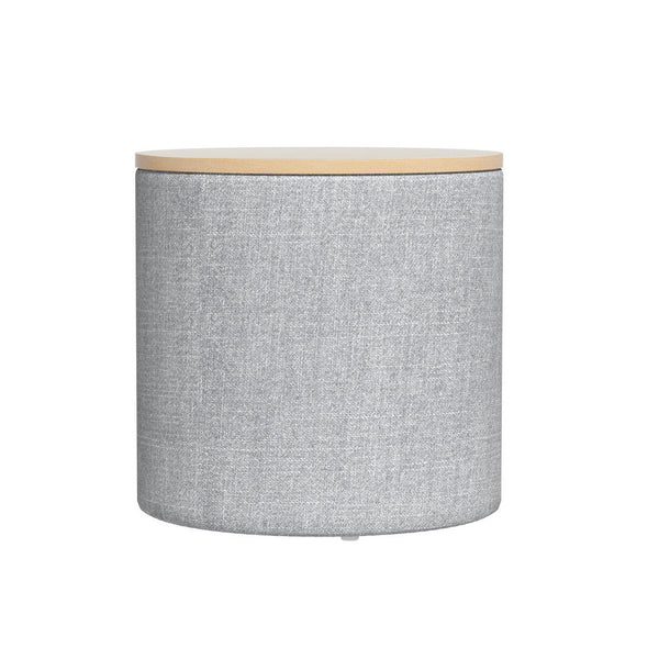 Blanket Boxes Artiss Storage Ottoman Blanket Box 40Cm Linen Round Grey