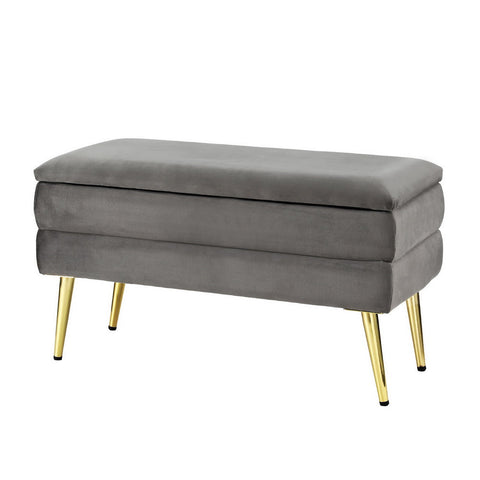 Ottomans, Footstools & Poufs Artiss Ottoman Storage Foot Stool Velvet Grey