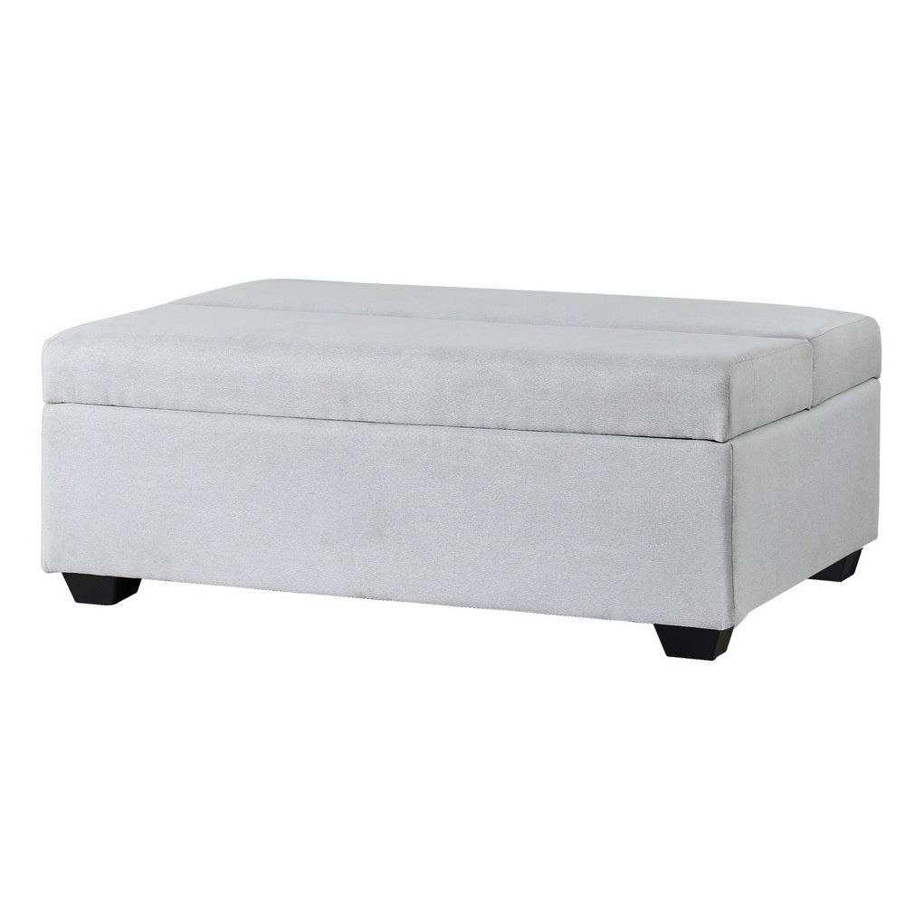 Sofa Beds Artiss Ottoman Storage Sofa Bed 112Cm Foldable Grey