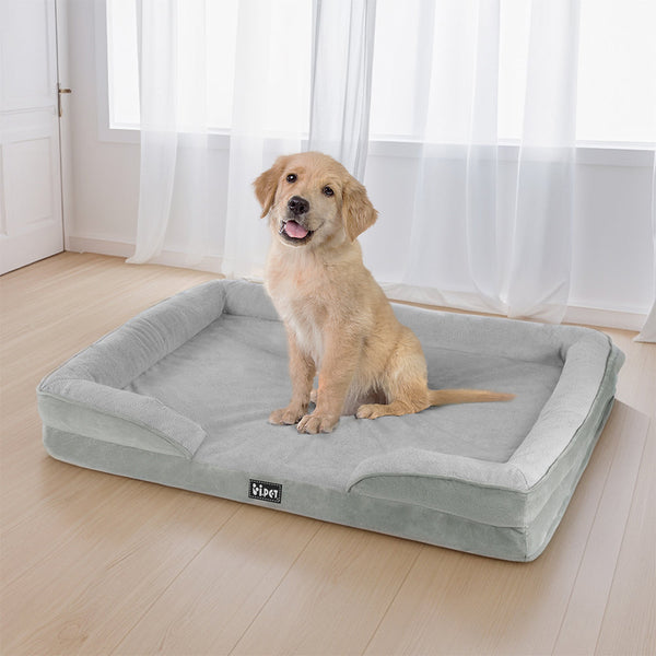 Pet Beds I.Pet Bed Dog Calming Soft Cushion Egg Crate Large Sofa Removable Washable