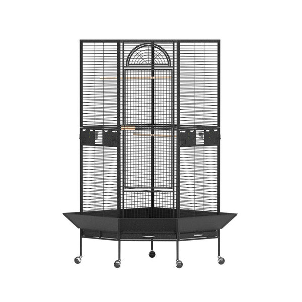 Bird Cages I.Pet Bird Cage Large Jumbo Aviary Budgie Perch Parrot Stand Wheels Corner