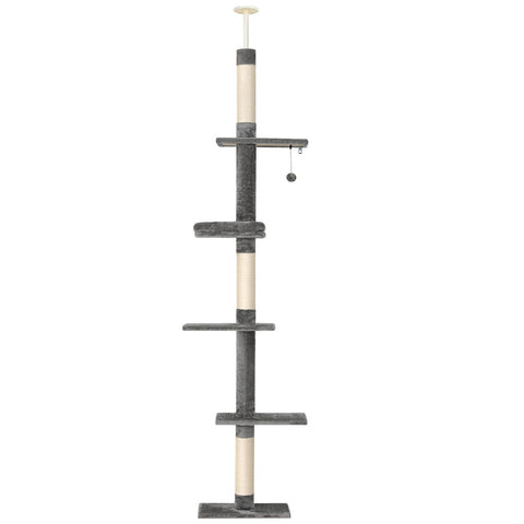 Furniture & Scratchers I.Pet Cat Tree 290Cm Tower Scratching Post Scratcher Floor Ceiling Cats Bed