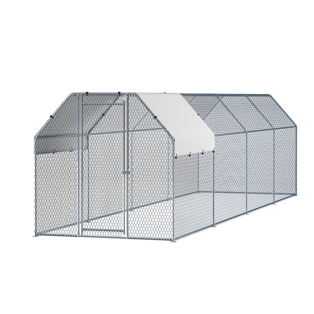 Small Animal Cages & Hutches I.Pet Chicken Coop Cage Run Rabbit Hutch Large Walk In Hen House Cover 2Mx8mx2m