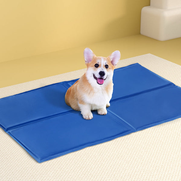 Pet Beds I.Pet Cooling Mat Gel Dog Cat Self Cool Puppy Pad Large Bed Cushion Summer