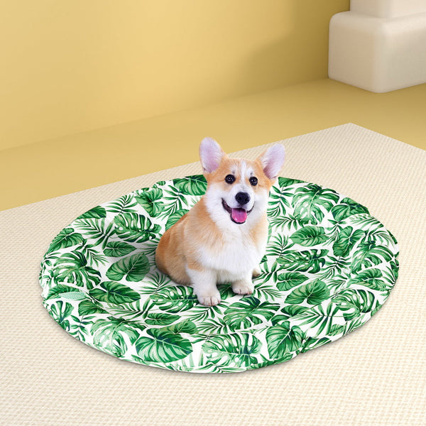 Pet Beds I.Pet Cooling Mat Gel Dog Cat Self Cool Puppy Large Round Bed Summer Cushion