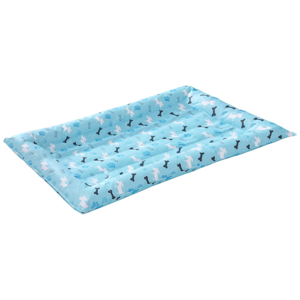 Pet Beds I.Pet Cooling Mat Gel Dog Cat Self Cool Puppy Pad Large Bed Summer Blue