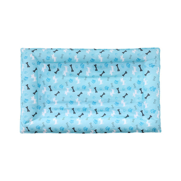 Pet Beds I.Pet Cooling Mat Gel Dog Cat Self Cool Puppy Pad Large Bed Summer Blue