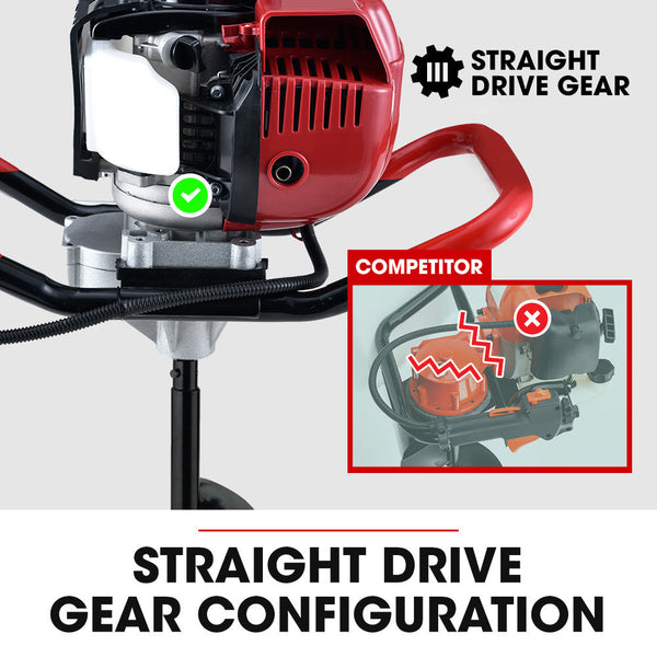 Post Hole Diggers & Augers Baumr Ag Bpx 1400 38Cc Stroke Petrol Post Hole Digger 150Mm Auger W/ 600Mm Extension Shaft