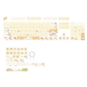 Keyboards & Keypads Keycap Keyboard Yellow 131 English Keys Mechanical Switch Touch Clicks Bag