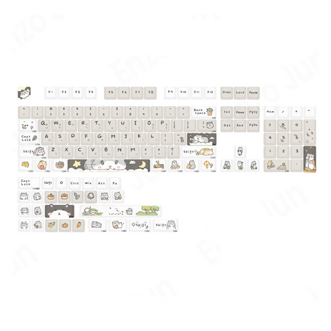 Keyboards & Keypads Keycap Keyboard White 131 Korean Keys Mechanical Switch Touch Clicks Box