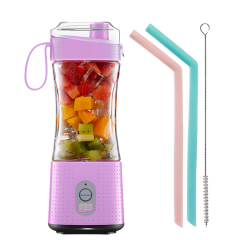 Juicers Mini Juicer Purple Portable Blender Rechargeable Bottle Shaker 380Ml