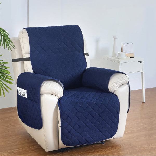 Slipcovers Artiss Recliner Chair Cover 100% Water Resistant Navy