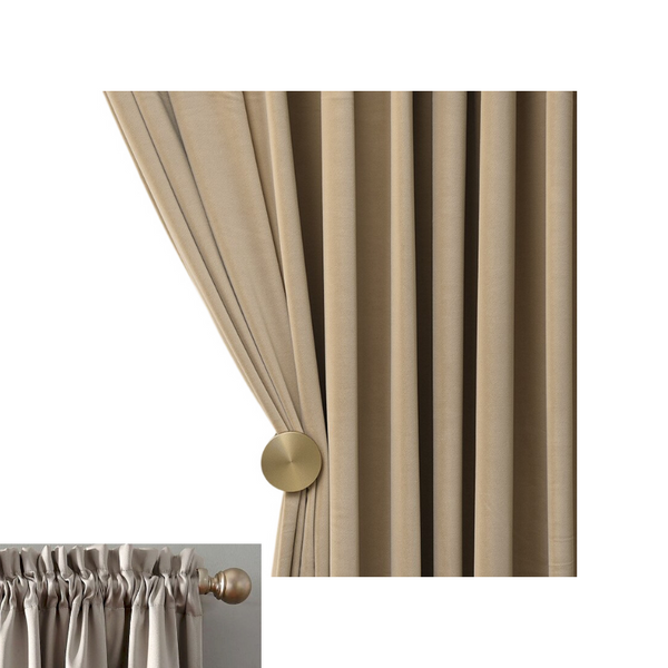 Curtains & Drapes 150 Centimetre Light Pawn High Quality Modern Velvet Blackout Curtains For Living Room Bedroom Dining Luxury Window Drape