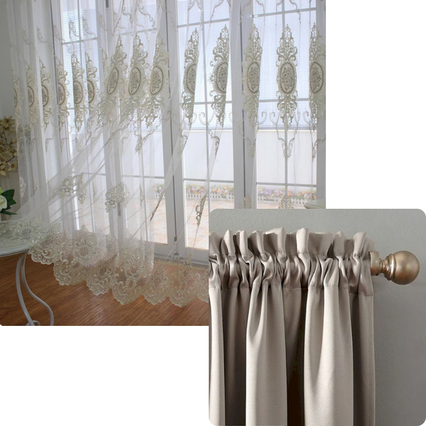 Curtains & Drapes 150 Centimetre White Style Flower Indoor Decorative Window Sheer Curtain