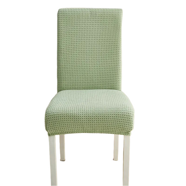 Slipcovers Chair Cover Light Green Micro Knitted Design Elastic Material For Dining Room