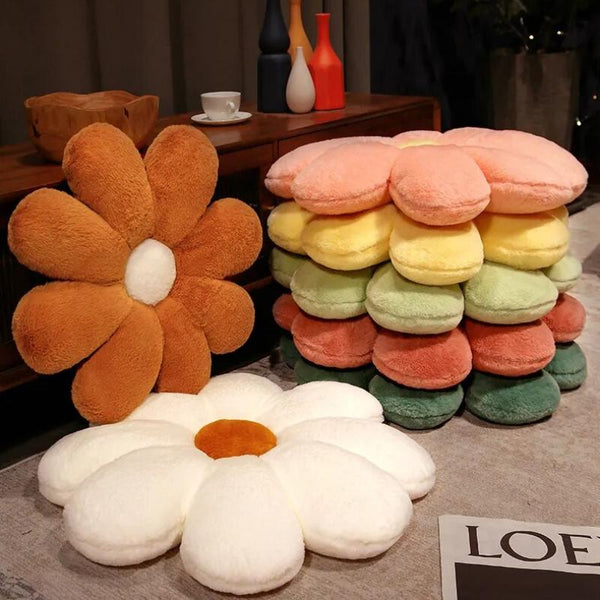 Cushions & Decorative Pillows Plush Pillow Green Flower Shape Stuffed Soft Seat Cushion Home Decor 50Cm