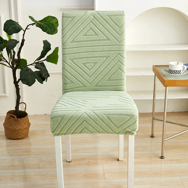 Slipcovers Chair Cover Light Green Triangular Design Elastic Material For Home Garden