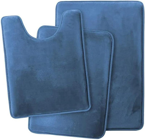 Bath Mats, Rugs & Toilet Covers Bath Mat Sapphire Non Slip Rug Set Bathroom Absorbent Washable Carpet Accessories