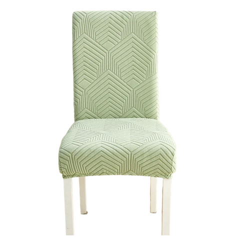 Chair Covers Chair Cover Light Green Geometric Lines Design Elastic Material For Dining Room