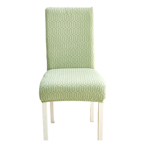 Slipcovers Chair Cover Light Green Wavey Lines Design Elastic Material For Home Garden