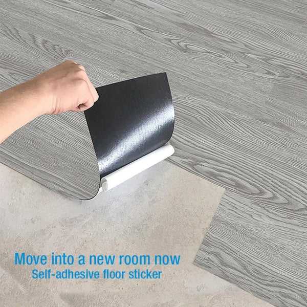 Floor & Wall Tiles 5Pcs Vinyl Tile Dark Driftwood Stain Self Adhesive Floor Wood Grain Stickers