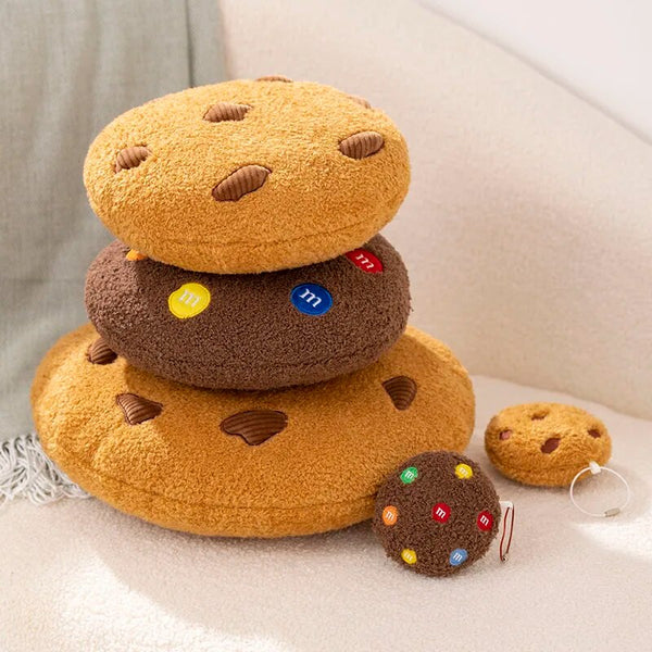 Cushions & Decorative Pillows Plush Pillow Light Brown Chocolate Cookies Biscuit Shape Stuffed Soft Cushion