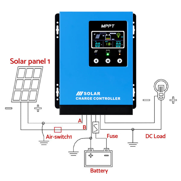 Solar Panels & Kits Giantz 60A Mppt Solar Charge Controller Auto 12V/24V/36V/48V Battery Regulator