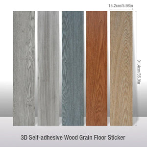 Wall Stickers 20 Pieces Vinyl Tile Light Walnut Stain Self Adhesive Floor Wood Grain Stickers