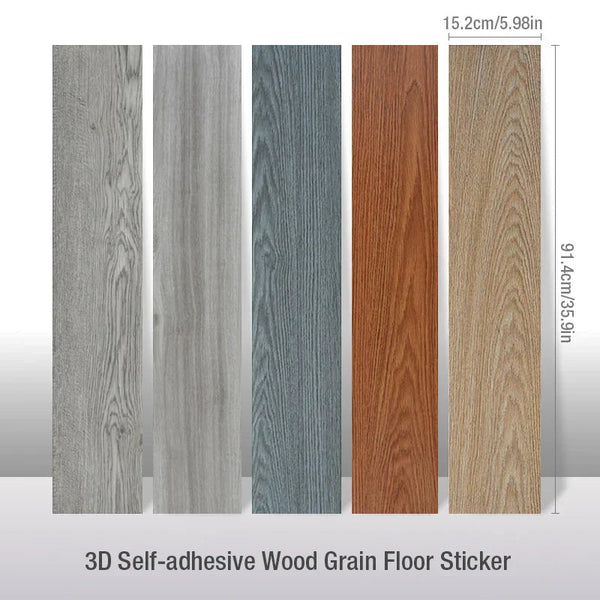 Vinyl Flooring 5Pcs Vinyl Tile Red Oak Stain Self Adhesive Wear Resistant Floor Stickers