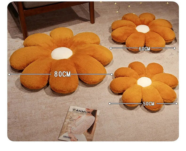 Cushions & Decorative Pillows Plush Pillow Green Flower Shape Stuffed Soft Seat Cushion Home Decor 50Cm