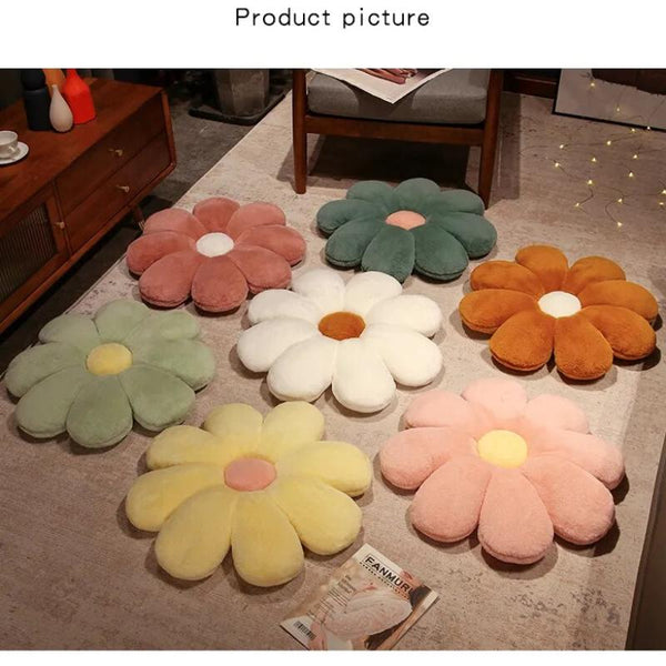 Cushions & Decorative Pillows Plush Pillow White Flower Shape Stuffed Soft Cushion Room Decor 50Cm