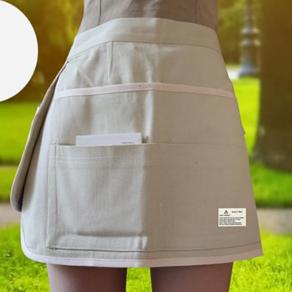 Tool Carriers, Aprons & Belts Gardening Apron White Half Waist Canvas Multi Pocket Adjustable Tool Carrier For Men And Women