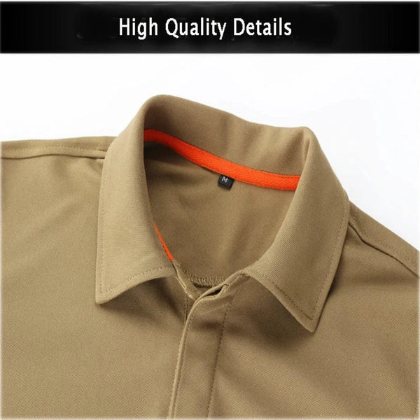 T Shirts Mens Quick Dry Embroidered Polo Shirts Custom Plus Size Tactical