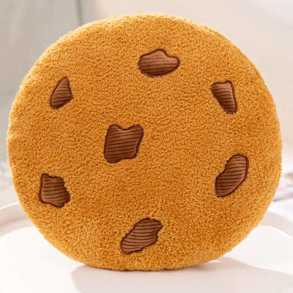 Cushions & Decorative Pillows Plush Pillow Light Brown Chocolate Cookies Biscuit Shape Stuffed Soft Cushion