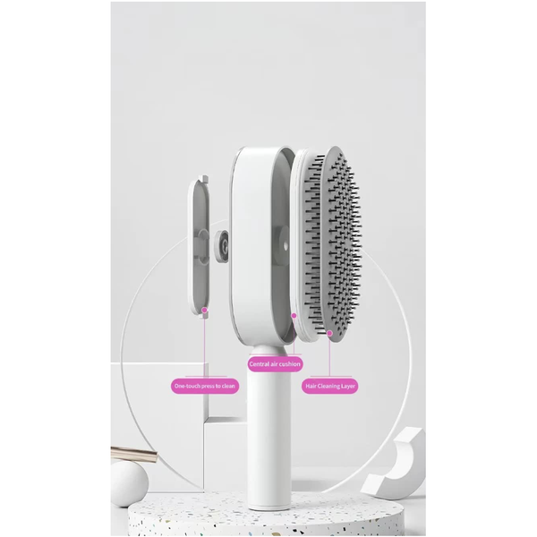 Brushes & Combs Self Cleaning Hair Brush With One Click Release | Massage Cushion Design Anti Frizz And Detangling