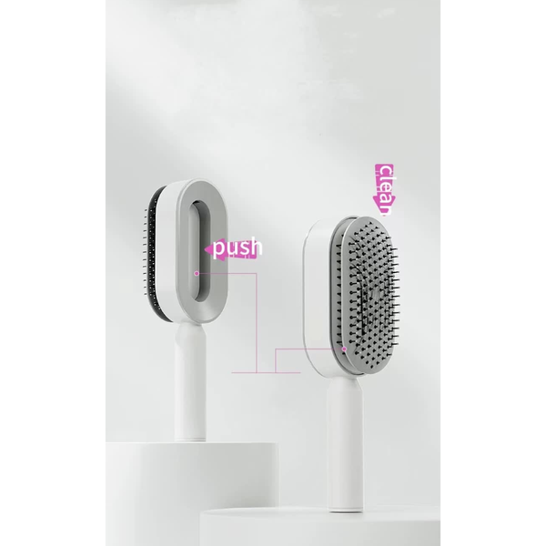 Brushes & Combs Self Cleaning Hair Brush With One Click Release | Massage Cushion Design Anti Frizz And Detangling