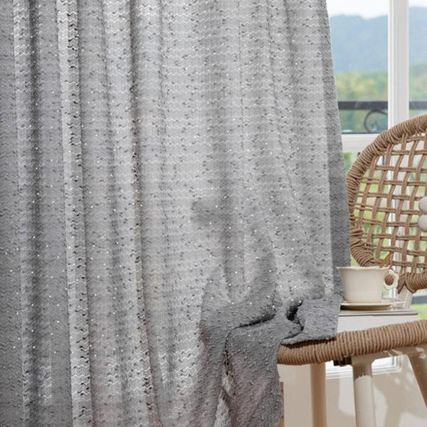 Curtains & Drapes 200Cm Grey Modern Luxury Retro Style Curtains For Living Room Bedroom Decor