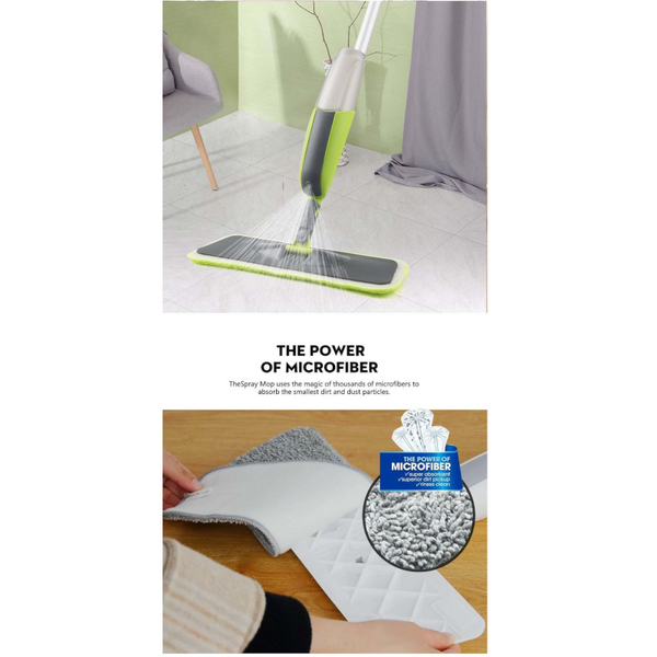 Mop & Broom Accessories Spray Mop With Reusable Microfiber Pads 360 Degree Metal Handle For Home Kitchen Laminate Wood Ceramic Tiles Floor Cleaning