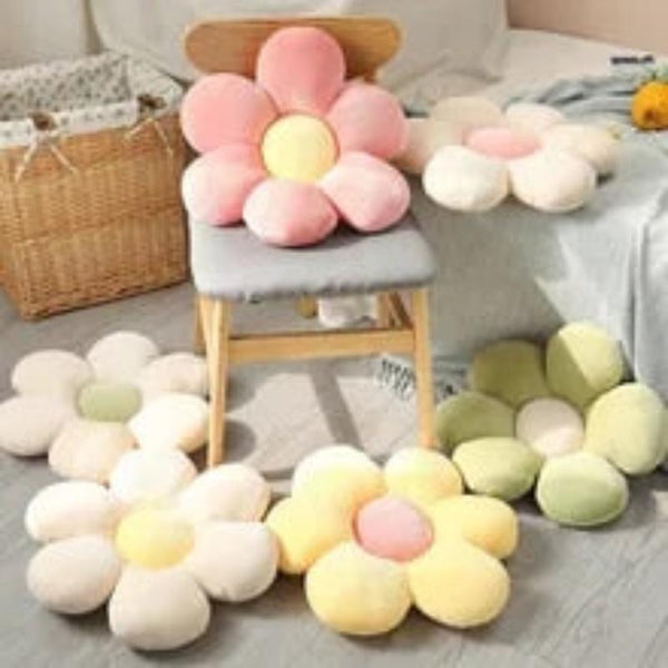 Cushions & Decorative Pillows Plush Pillow Green Five Petal Flower Shape Stuffed Soft Cushion Decor 50Cm