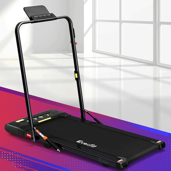 Treadmills Everfit Treadmill Electric Walking Pad Under Desk Home Gym Fitness 400Mm Black