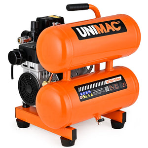 Air Compressors Unimac 16L Twin Tank Air Compressor 116Psi Portable Silent Oil Free Electric For Airtools Tyre Inflation