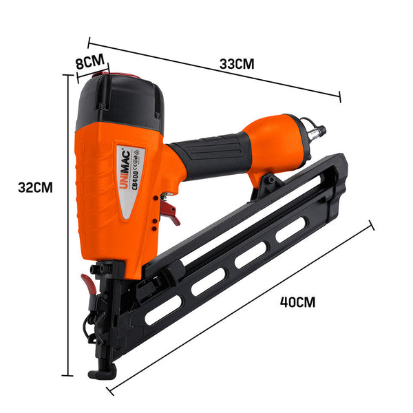 Nail & Staple Guns Unimac Cb400 32 64Mm 34 Deg 15Ga Finishing Nail Gun Heavy Duty Air Nailer