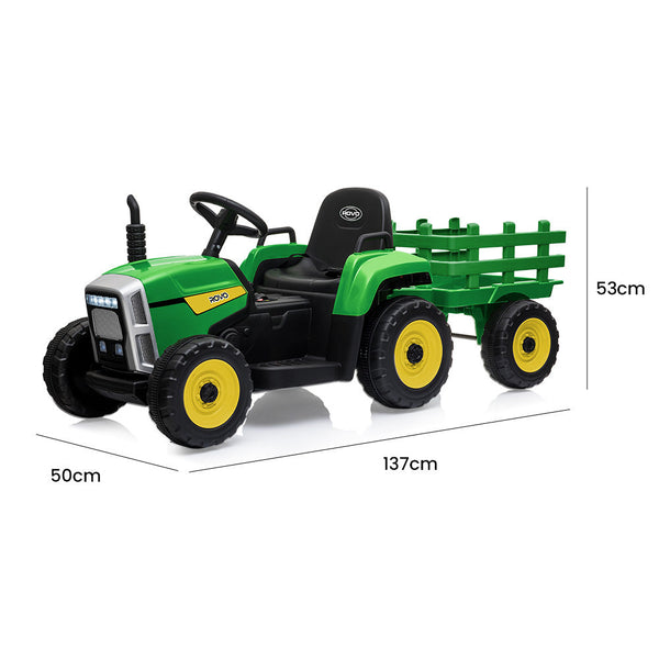 Kids Ride On Toys Rovo Kids Electric Battery Operated Ride On Tractor Toy Remote Control Green And Yellow