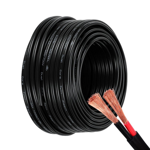 Wire & Cable Connectors Giantz 5Mm 30M Twin Core Wire Electrical Cable Extension Car 450V 2 Sheath