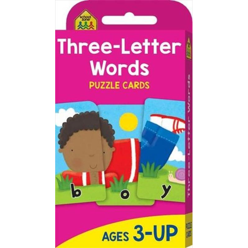 Educational Toys Three Letter Words : School Zone Puzzle Cards